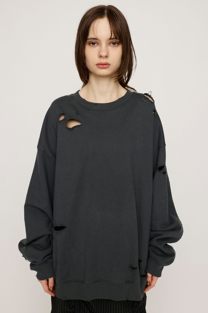 SLY「CRUSHED OVER SWEAT トップス」|Tシャツ・カットソー|