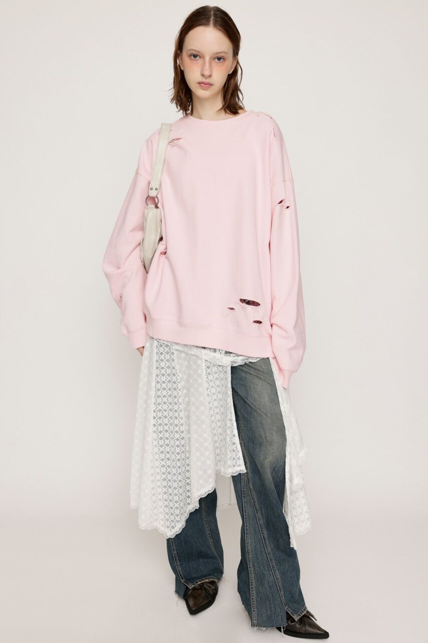 SLY「CRUSHED OVER SWEAT トップス」|Tシャツ・カットソー|