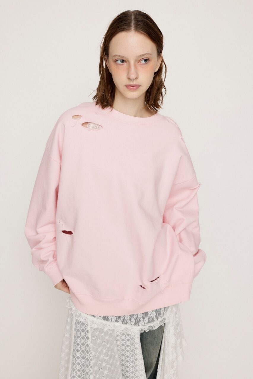 SLY「CRUSHED OVER SWEAT トップス」|Tシャツ・カットソー|