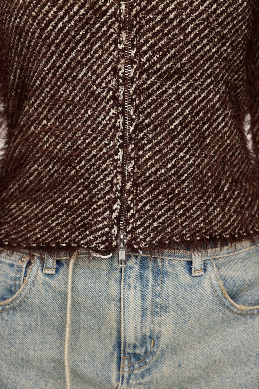 SLY「SHAGGY STRIPE MG トップス」|ニット・セーター|