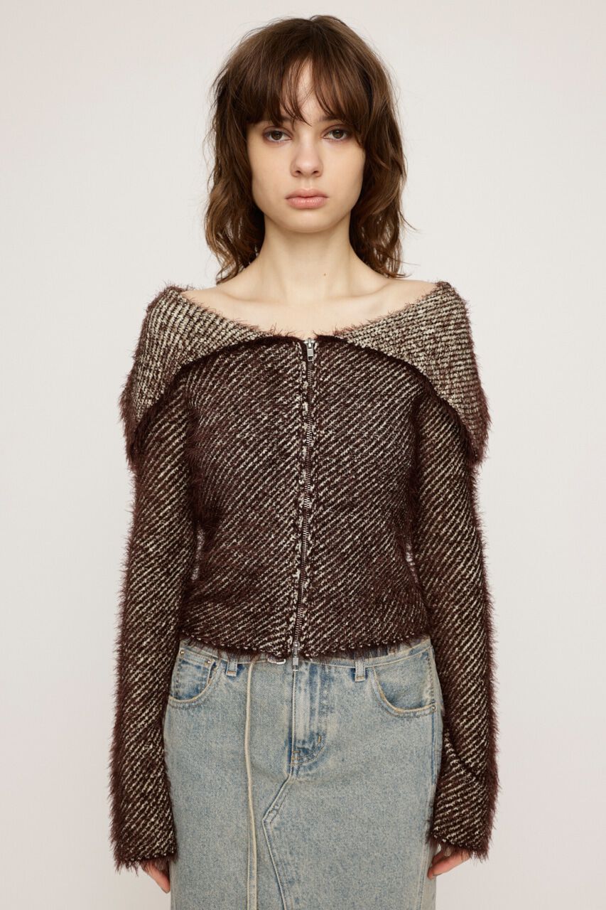 SLY「SHAGGY STRIPE MG トップス」|ニット・セーター|