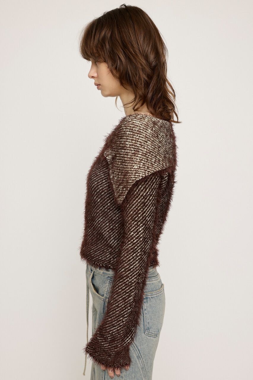 SLY「SHAGGY STRIPE MG トップス」|ニット・セーター|