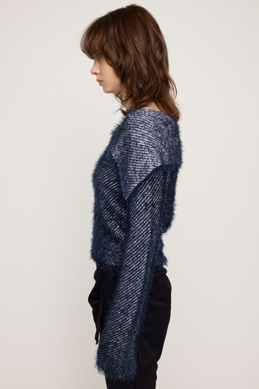 SLY「SHAGGY STRIPE MG トップス」|ニット・セーター|