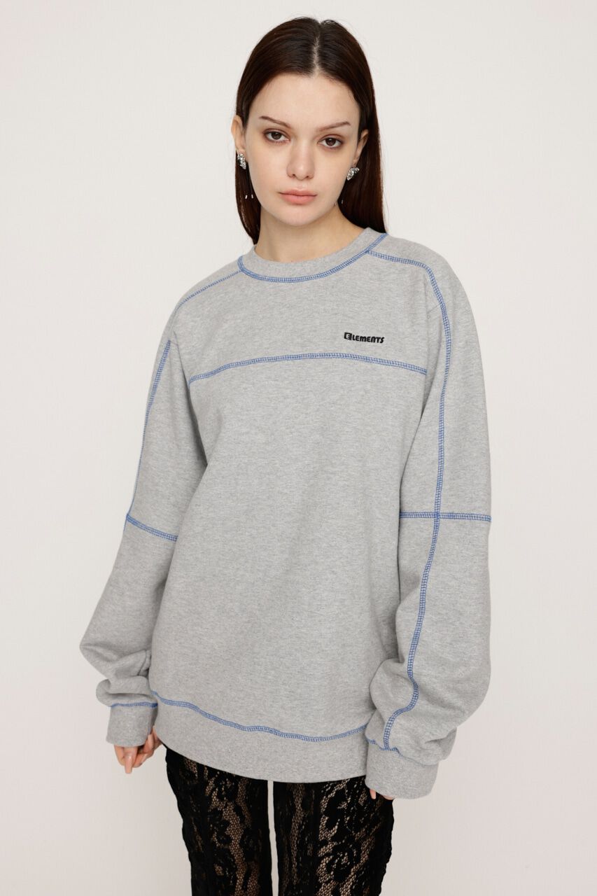 SLY「BI COLOR STITCH SW トップス」|Tシャツ・カットソー|T.GRY