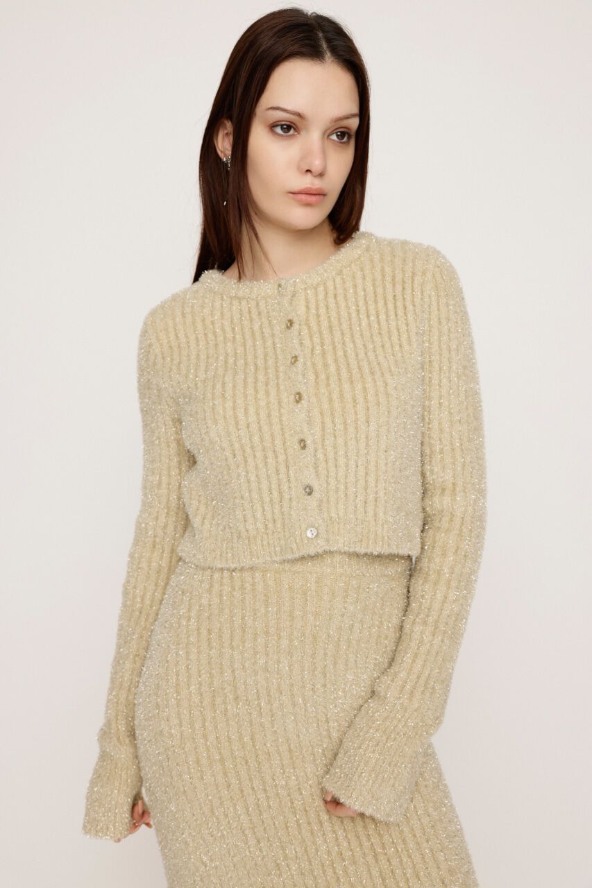 SLY「GLITTER KNIT 2WAY カーディガン」|カーディガン|
