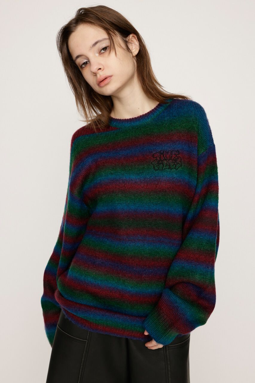 SLY「FRONT LOGO LOOSE トップス」|ニット・セーター|