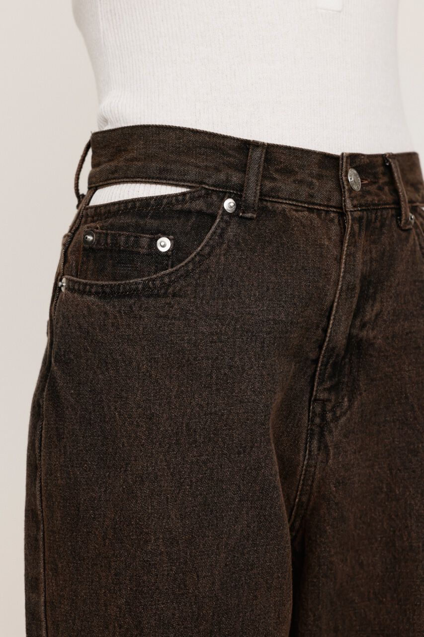 SLY「CUT OFF STRAIGHT パンツ」|デニム|