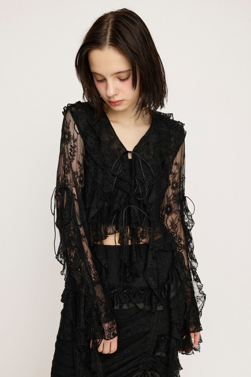 SLY「FRONT RIBBON LACE ブラウス」|シャツ・ブラウス|