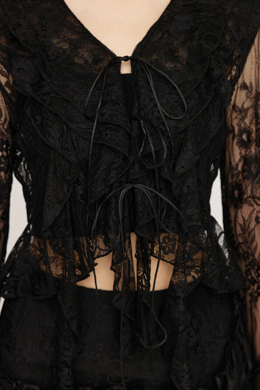 SLY「FRONT RIBBON LACE ブラウス」|シャツ・ブラウス|