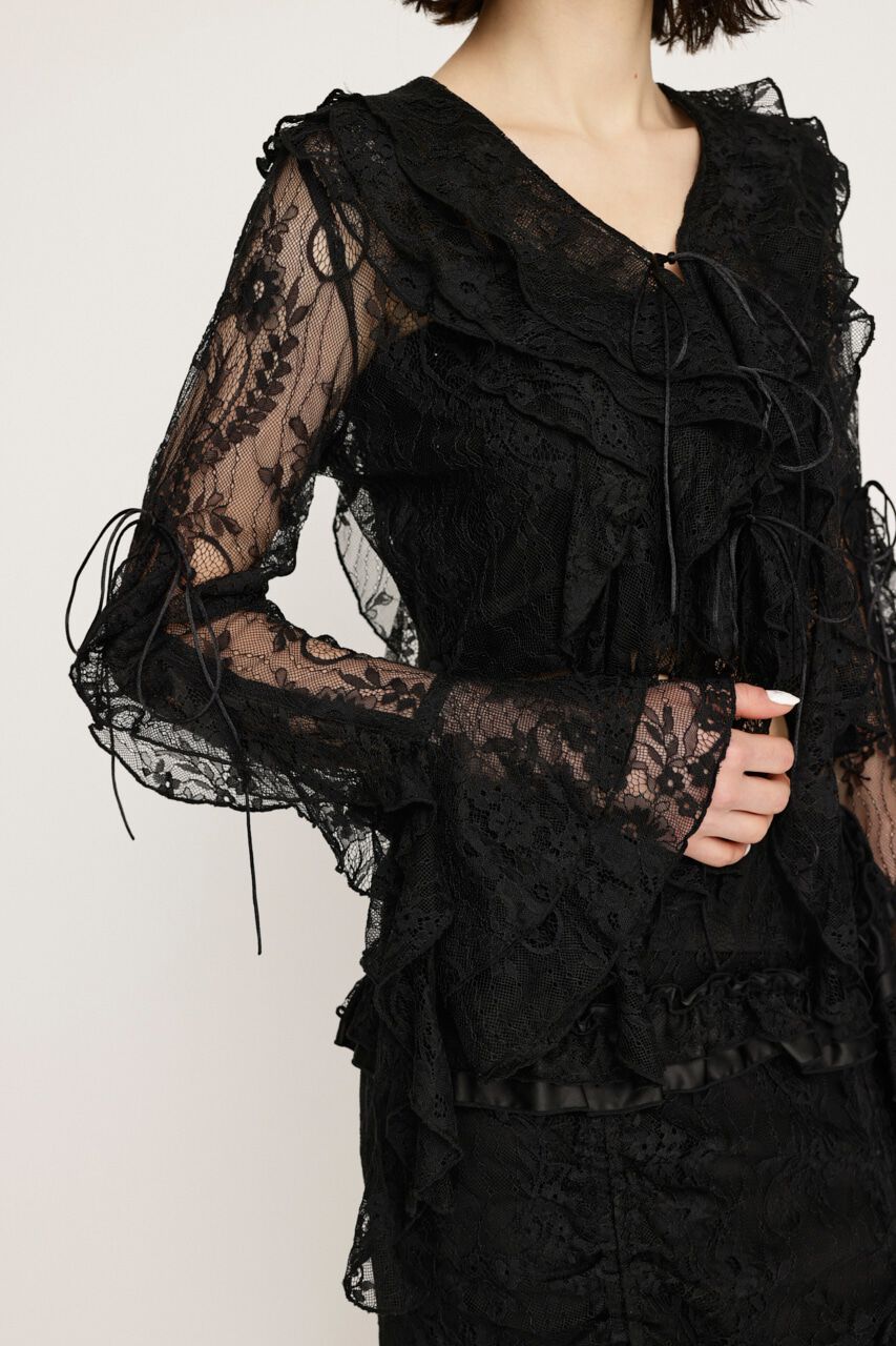 SLY「FRONT RIBBON LACE ブラウス」|シャツ・ブラウス|