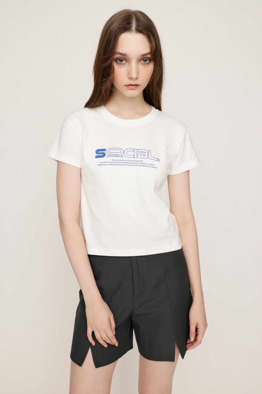 SLY「CREWNECK PRINT Tシャツ」|Tシャツ・カットソー|