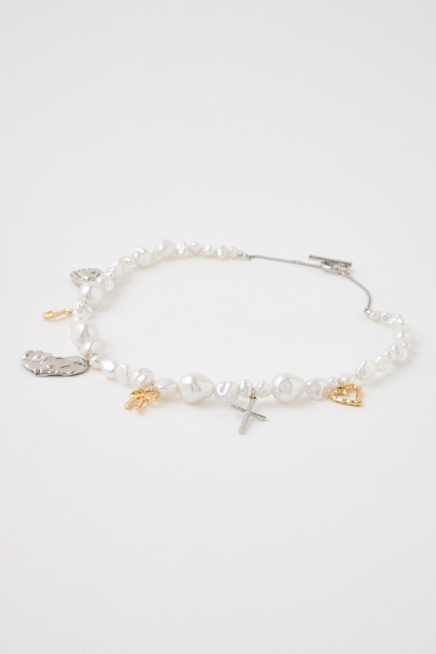 SLY「FAUX PEARL CHARM ネックレス」|ネックレス|