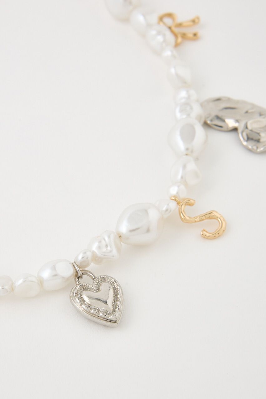 SLY「FAUX PEARL CHARM ネックレス」|ネックレス|