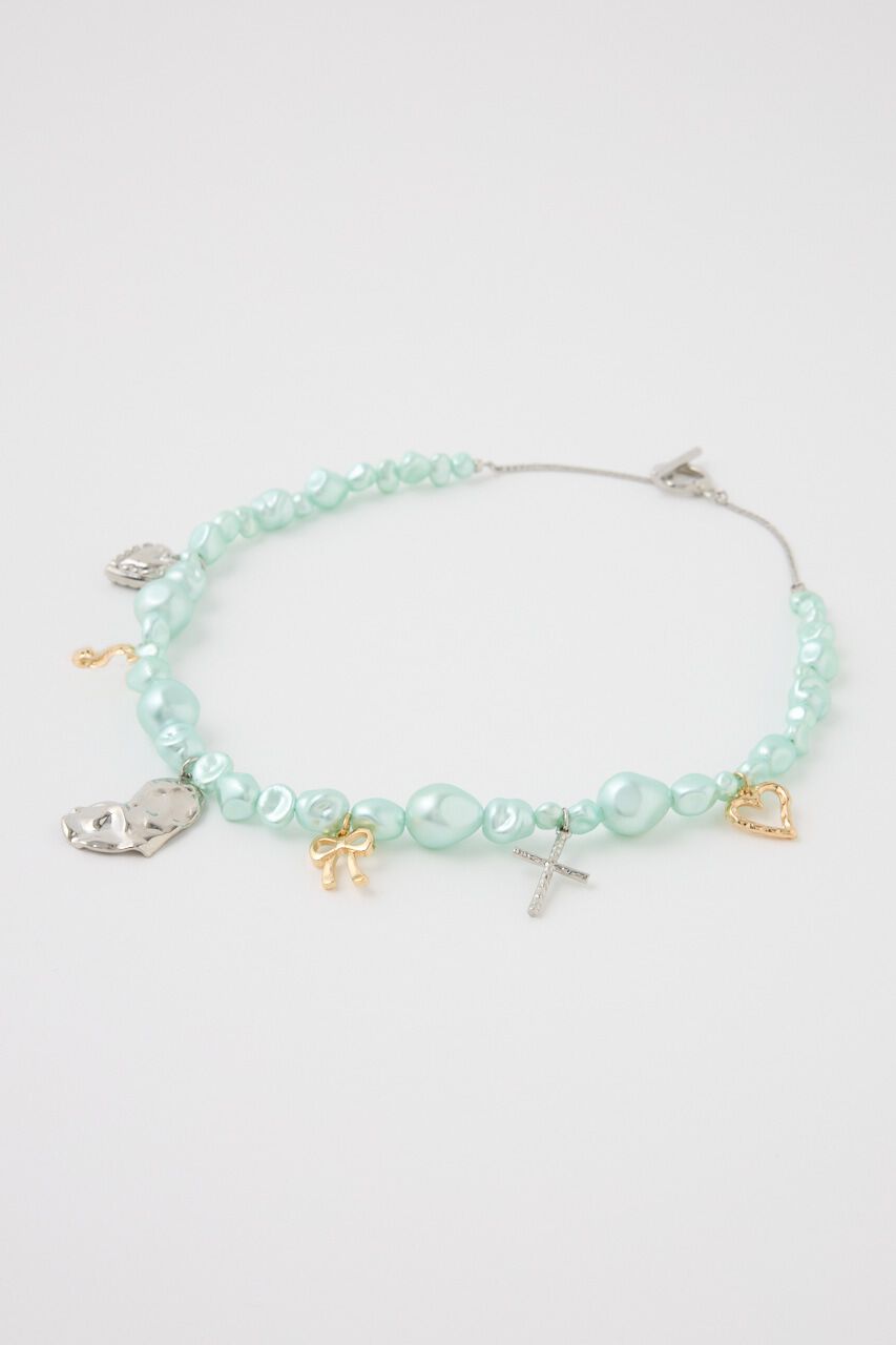 SLY「FAUX PEARL CHARM ネックレス」|ネックレス|