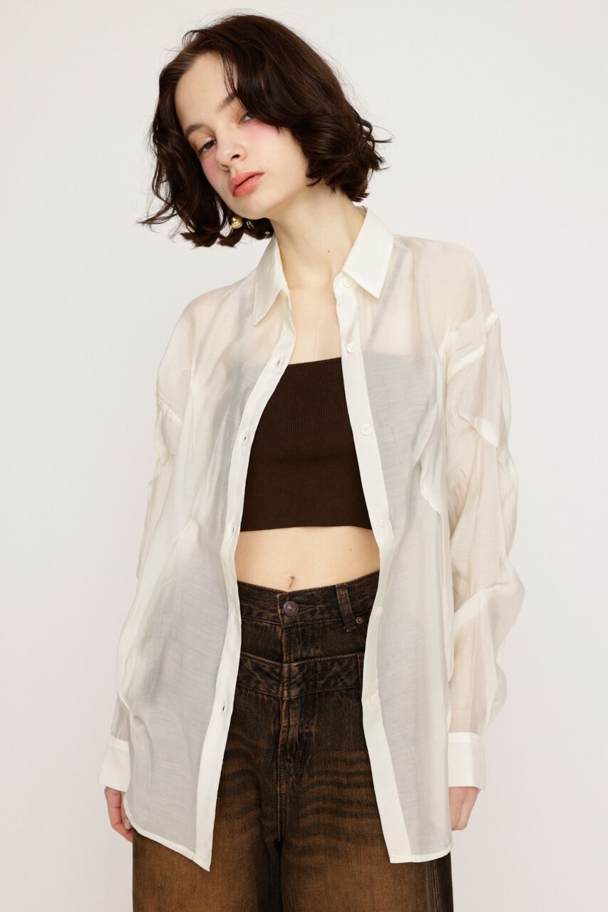 SLY「SHEER TUCKED シャツ」|シャツ・ブラウス|IVOY3