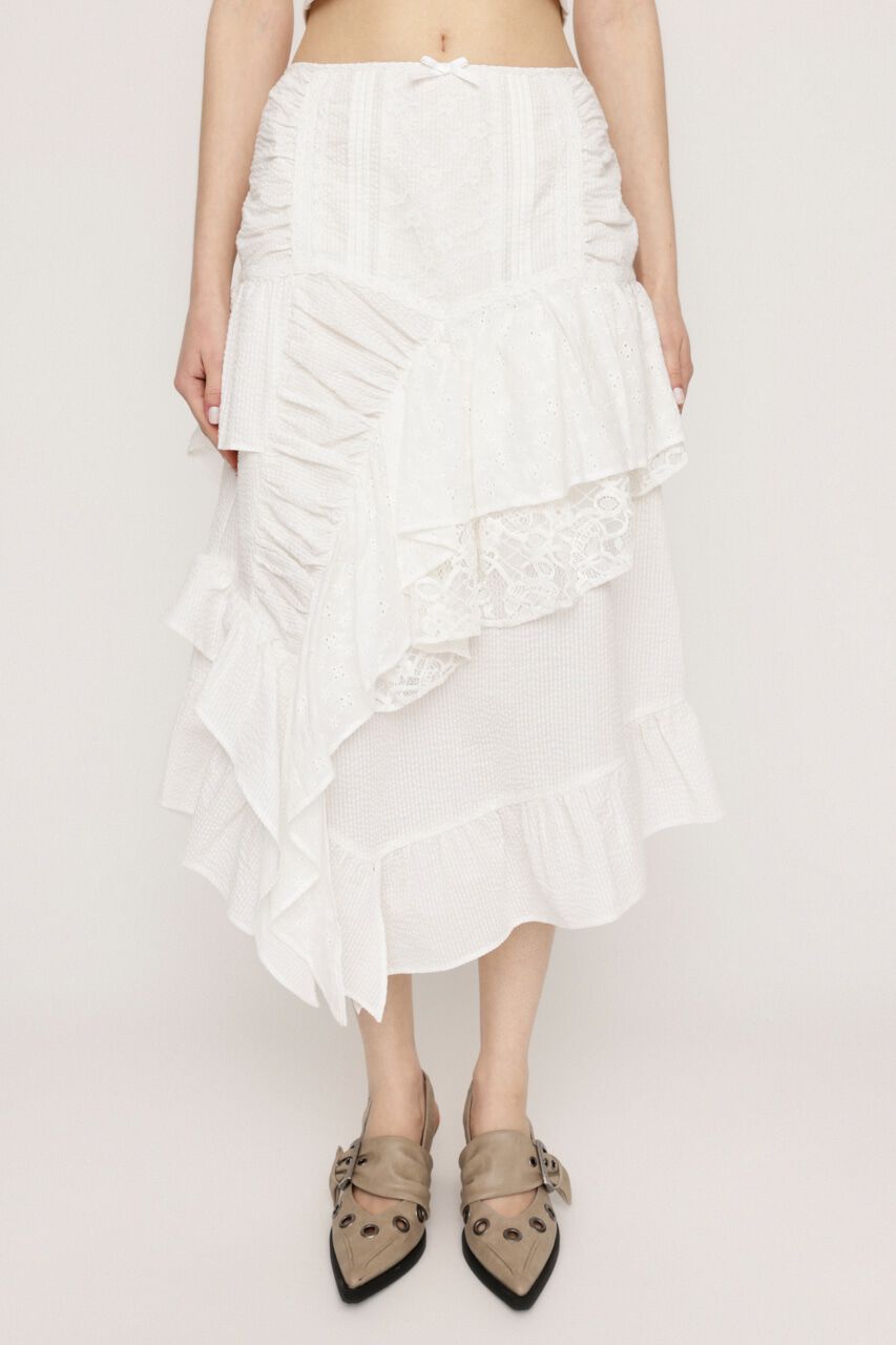 SLY「COTTON LACED WRAP DESIGN ロングスカート」|スカート|