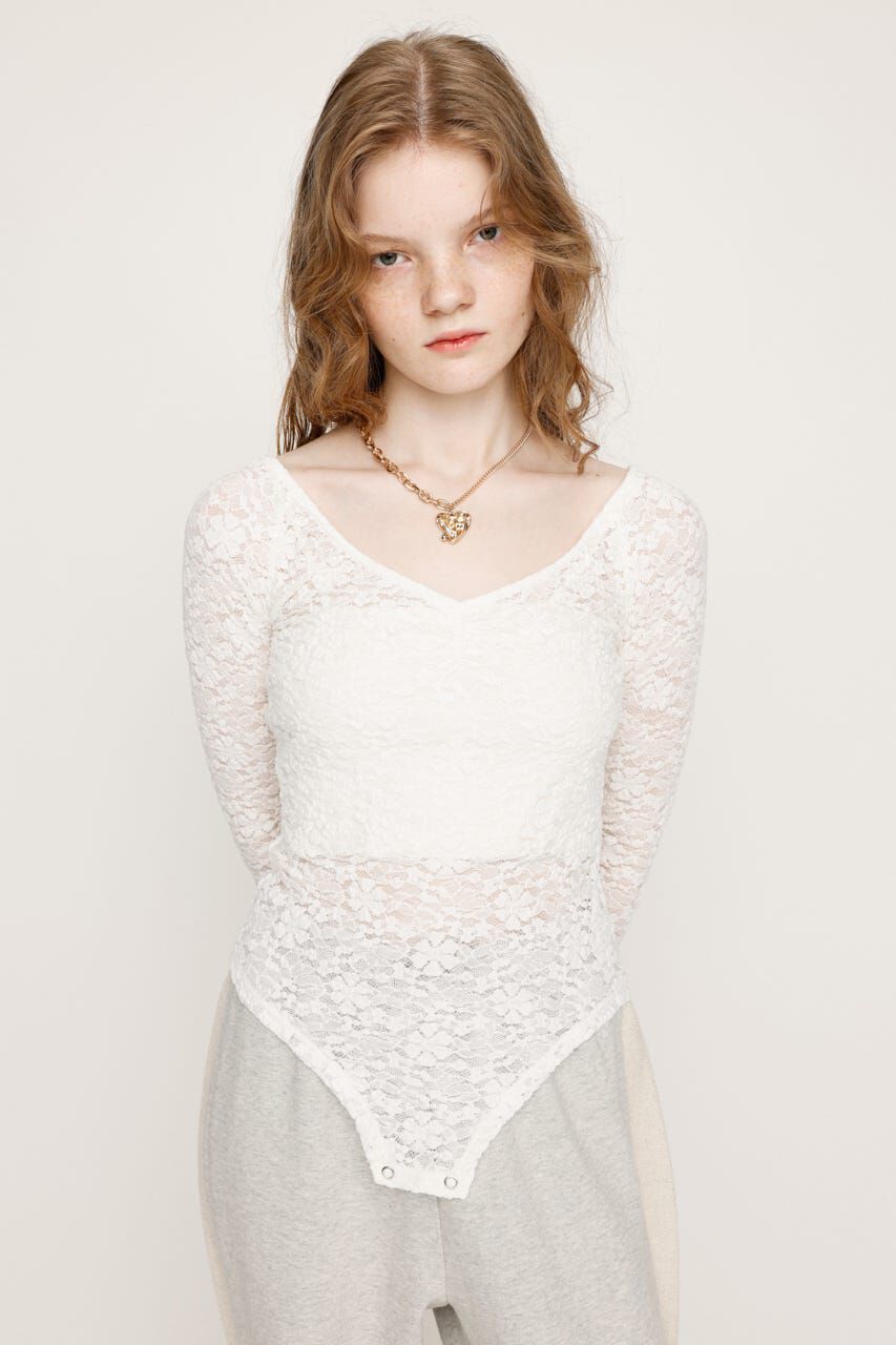 SLY「LACE BODY SUITS」|Tシャツ・カットソー|WHT