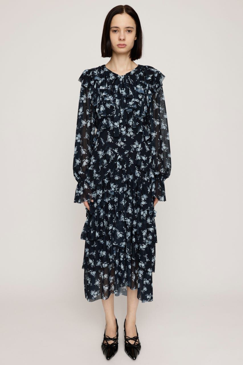 SLY「SHEER FRILL L／ドレス」|ワンピース|