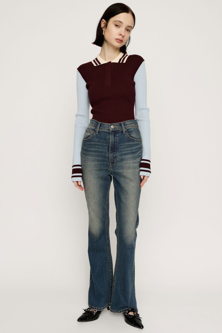 SLY「HW FLARE PT-C WITH ROICA（R）EF」|デニム|