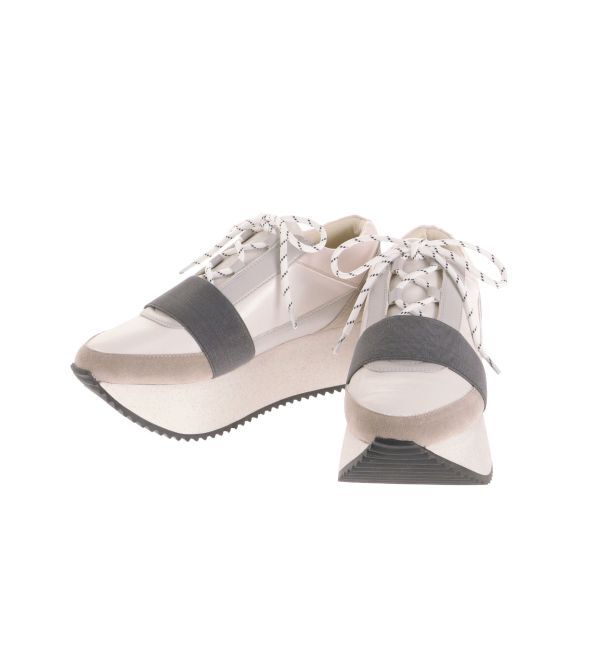 ELENDEEK「LACE UP PLATFORM SOLE SNEAKERS」|スニーカー|ライトグレー