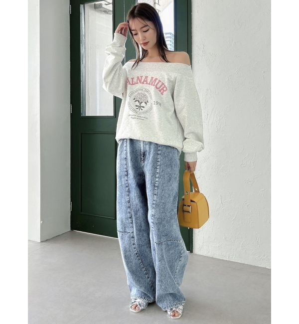 dazzlin「【CALNAMURコラボ】カルミアプリント オフショルダー プルオーバー」|スウェット・ジャージ|