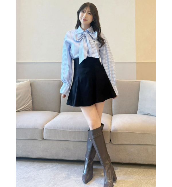 MERCURYDUO「ベルテッドロングブーツ」|ロングブーツ|