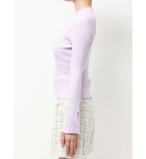 MERCURYDUO「フレアスリーブハイネックリブニット」|ニット・セーター|