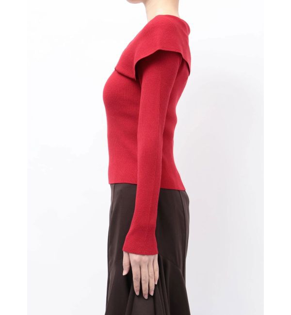 MERCURYDUO「アシメドレープコンパクトニット」|ニット・セーター|