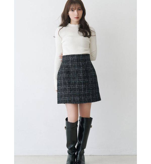 MERCURYDUO「【追加生産】フレアスリーブハイネックリブニット」|ニット・セーター|