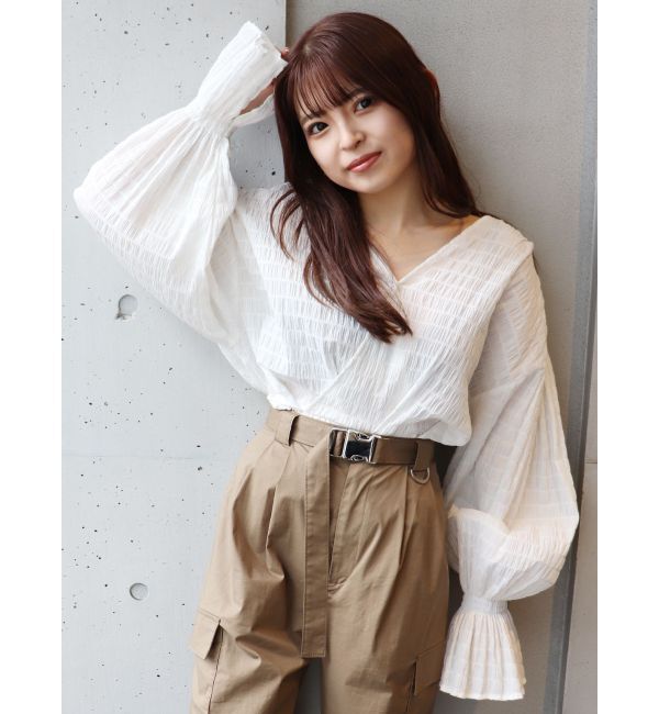 MURUA「カシュクールタックブラウス」|シャツ・ブラウス|