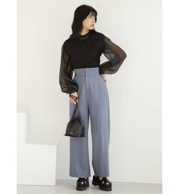 MURUA「ハイウエストベルトワイドパンツ」|その他|