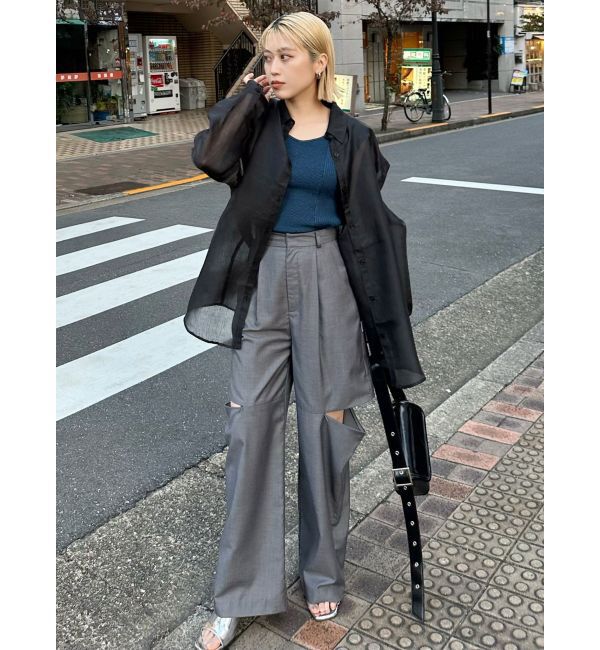 MURUA「バックオープンリブコルセットニット」|ニット・セーター|