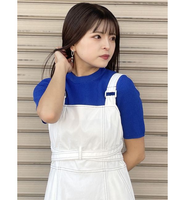 MURUA「ハーフスリーブタイトリブニット」|ニット・セーター|