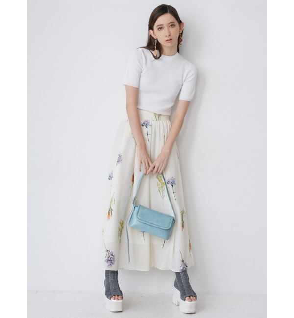 MURUA「ハーフスリーブタイトリブニット」|ニット・セーター|