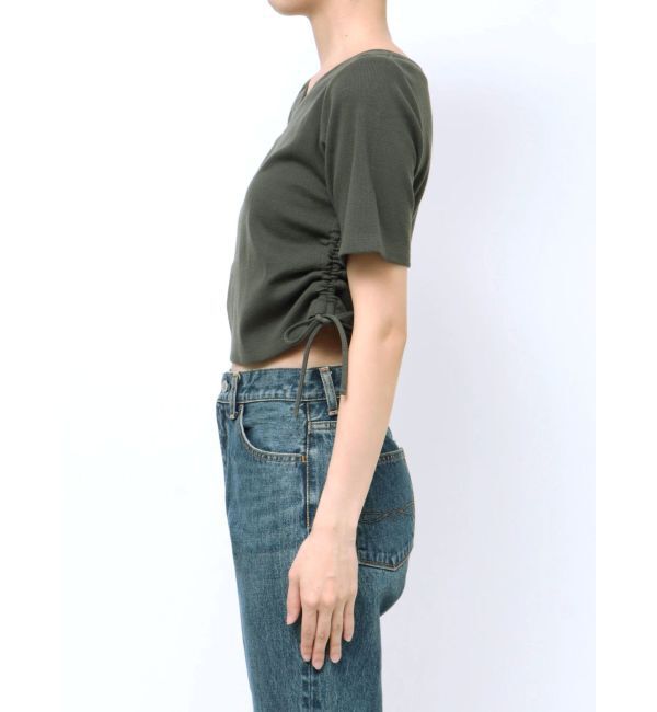 Ungrid「サイドギャザーショートTee」|Tシャツ・カットソー|