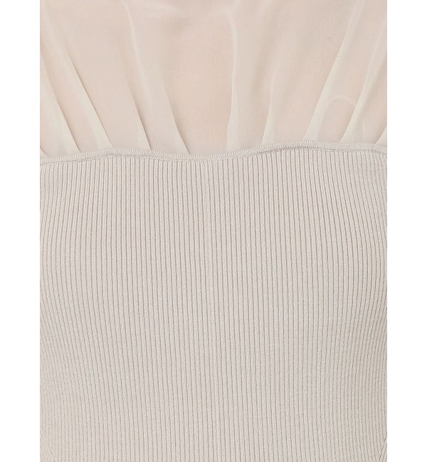 LAGUNAMOON「シフォンプリーツニットドッキングワンピース」|ワンピース|