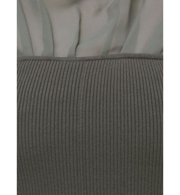 LAGUNAMOON「シフォンプリーツニットドッキングワンピース」|ワンピース|