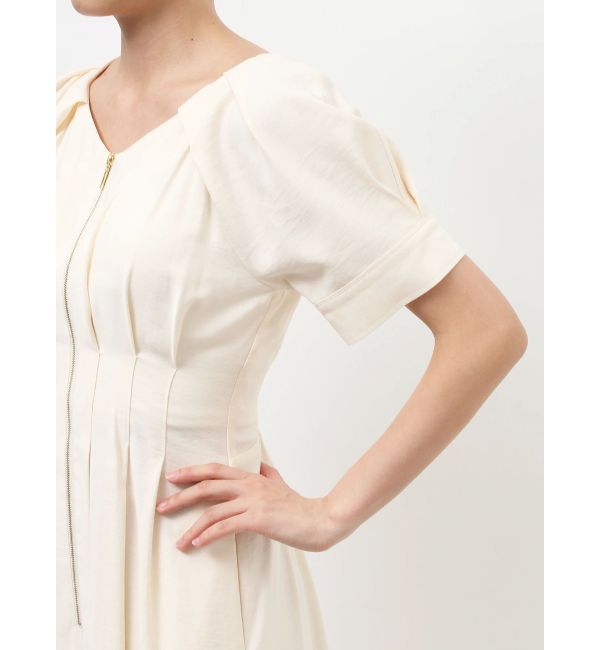 LAGUNAMOON「フロントZIPウエストタックワンピース」|ワンピース|