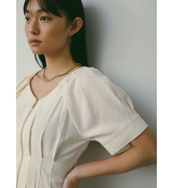 LAGUNAMOON「フロントZIPウエストタックワンピース」|ワンピース|