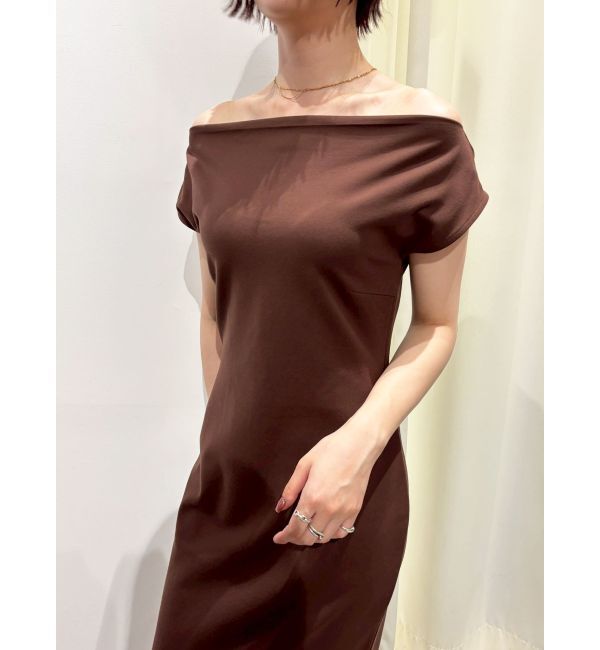 LAGUNAMOON「オフショルボートポンチワンピース」|ワンピース|ブラウン