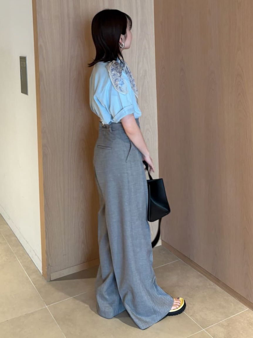 Mila Owen「フラップデザイン2タックワイドパンツ」|チノ|