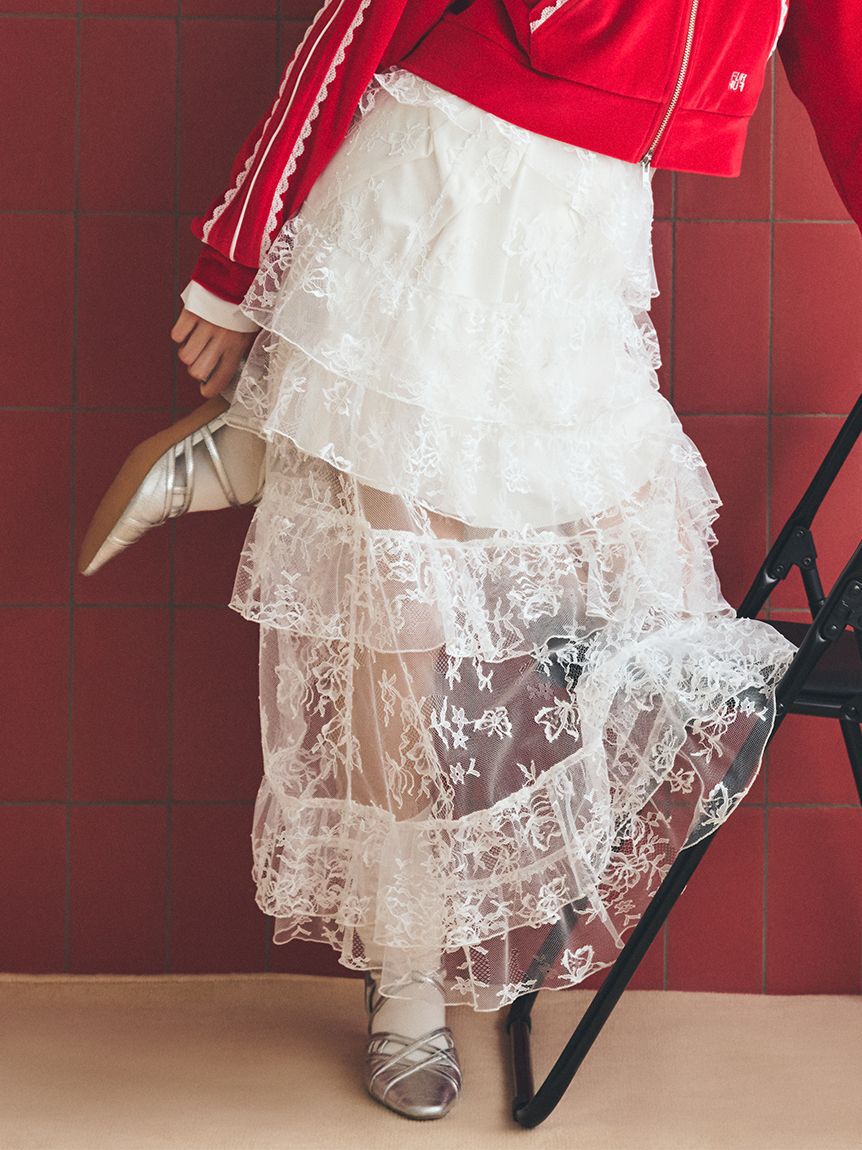 FURFUR「ティアードレーススカート」|スカート|