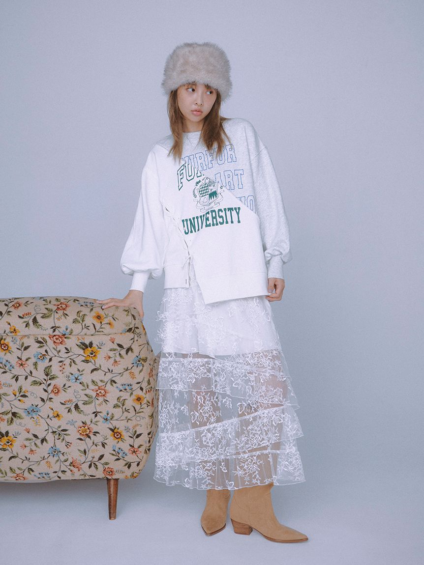 FURFUR「ティアードレーススカート」|スカート|