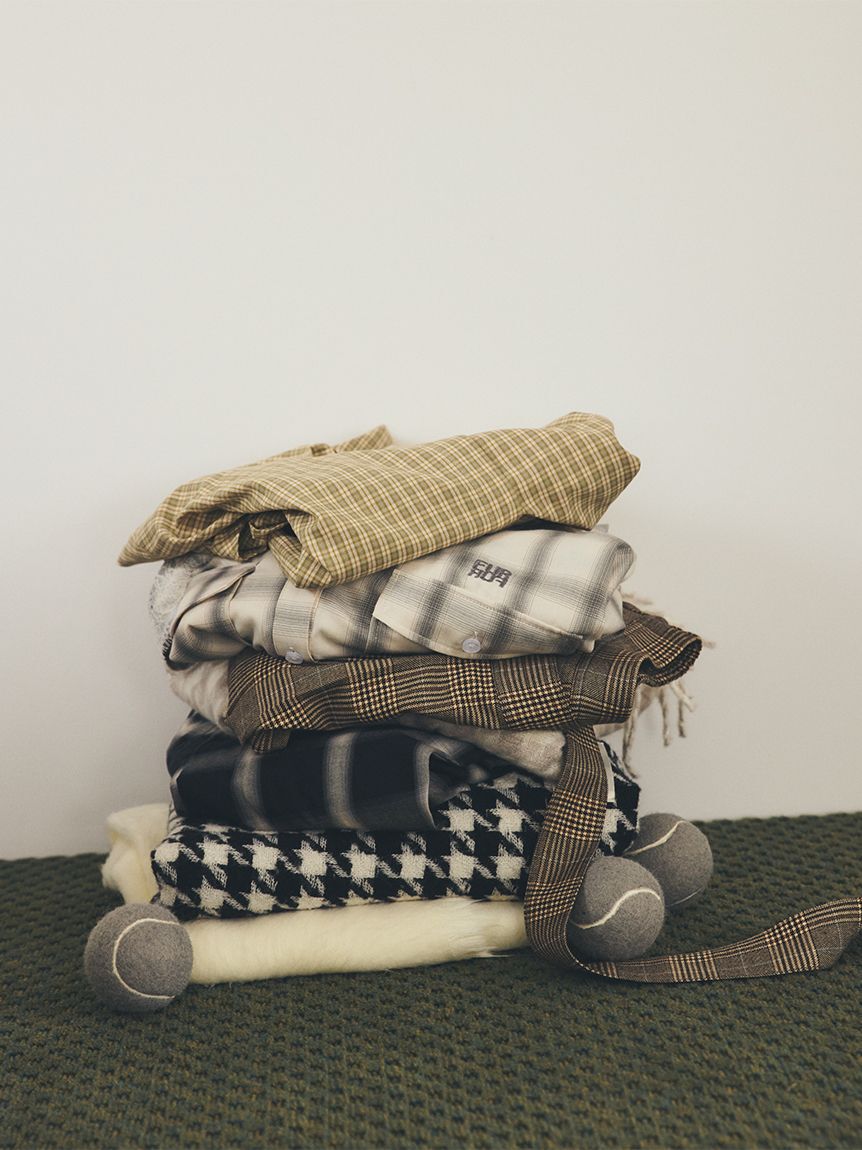 FURFUR「シャツドッキングチェックスカート」|スカート|