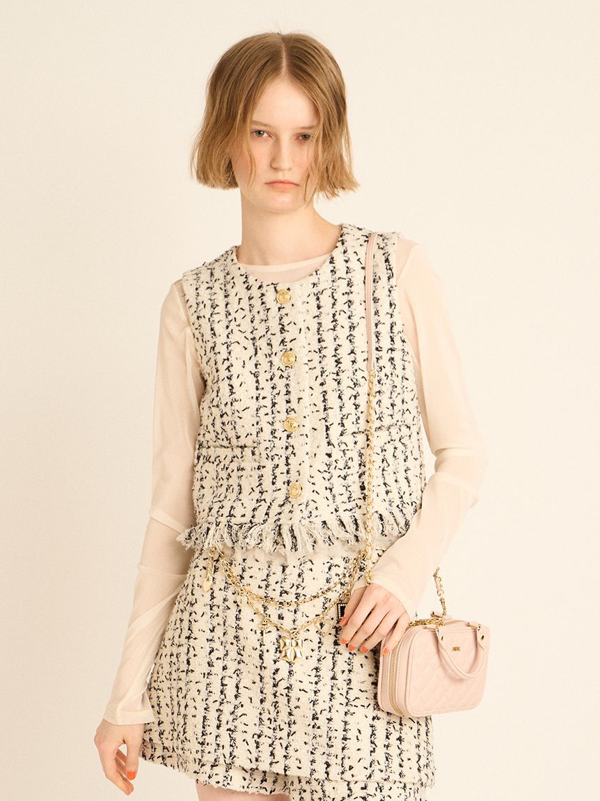 FURFUR「【限定カラー】ツイードベスト」|ダウンベスト・ベスト|IVR