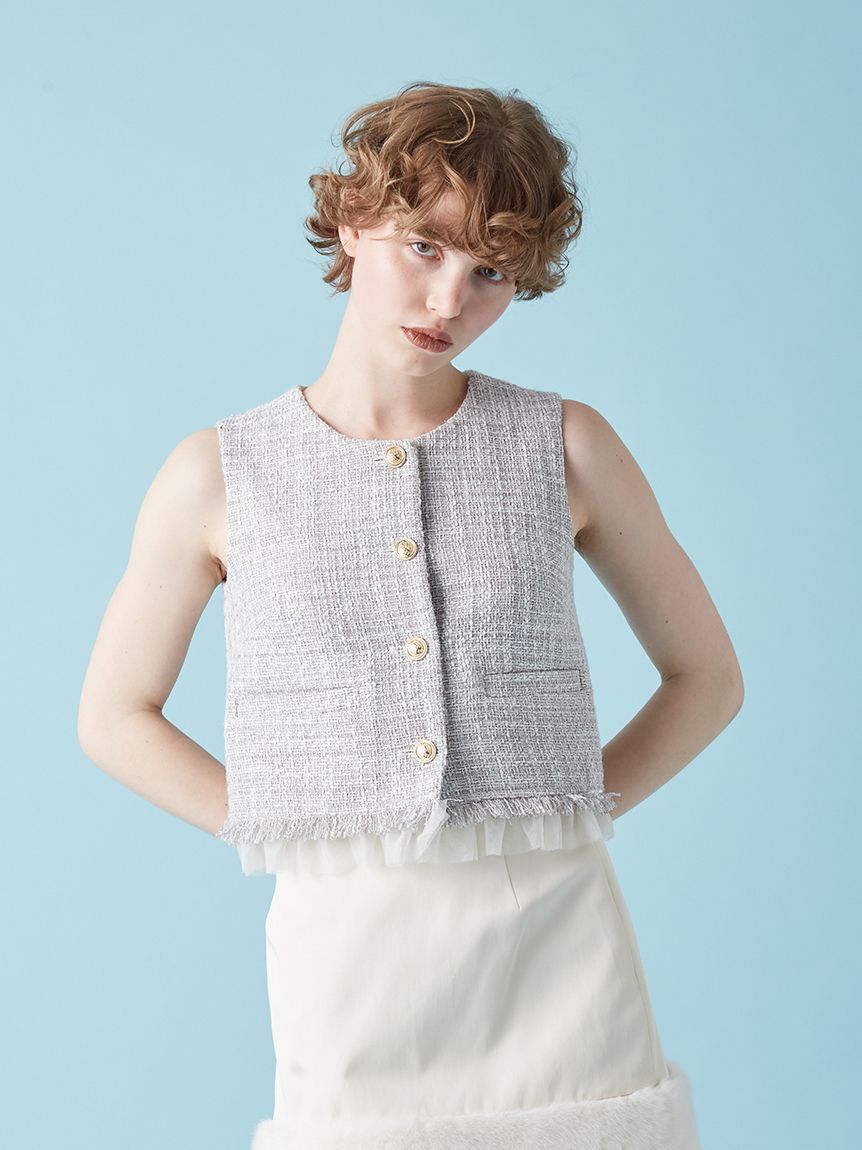 FURFUR「【限定カラー】ツイードベスト」|ダウンベスト・ベスト|