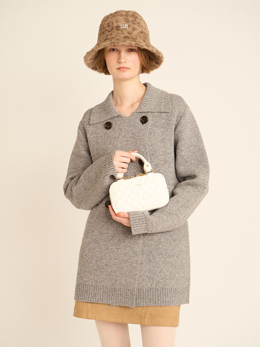 FURFUR「ロゴ刺繍エコファーバケットハット」|ハット|