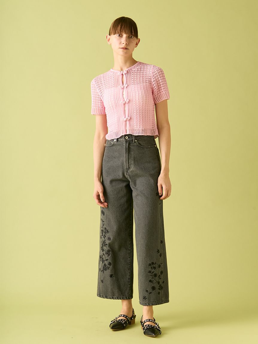 FURFUR「レース編みチャイナニットトップス」|ニット・セーター|