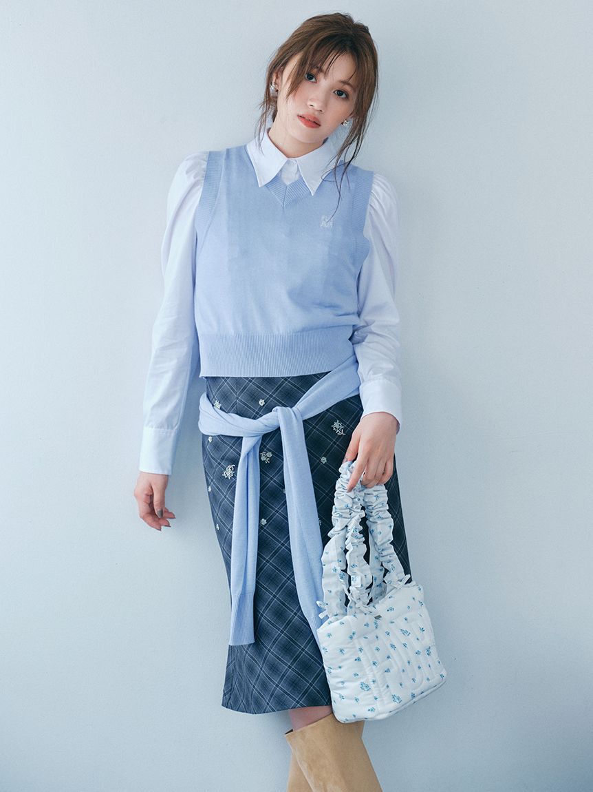 FURFUR「ビーズ刺繍ミディスカート」|スカート|