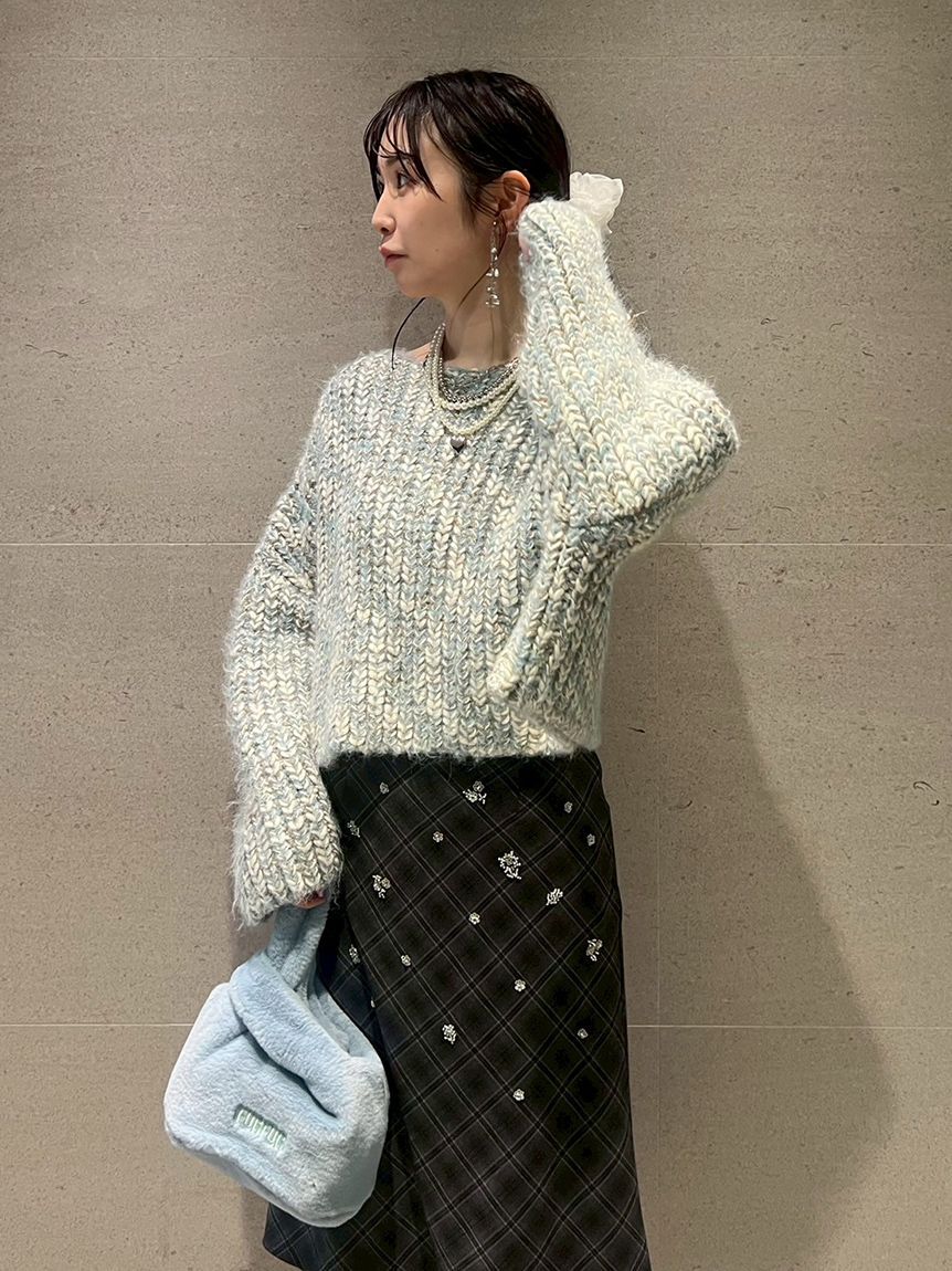 FURFUR「ビーズ刺繍ミディスカート」|スカート|